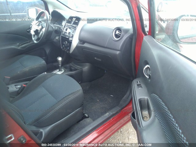 3N1CE2CP1FL403471 - 2015 NISSAN VERSA NOTE S/S PLUS/SV/SL/SR RED photo 5