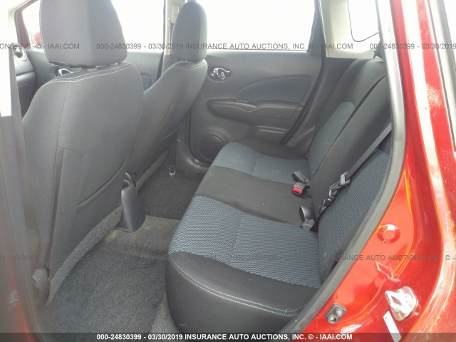3N1CE2CP1FL403471 - 2015 NISSAN VERSA NOTE S/S PLUS/SV/SL/SR RED photo 8