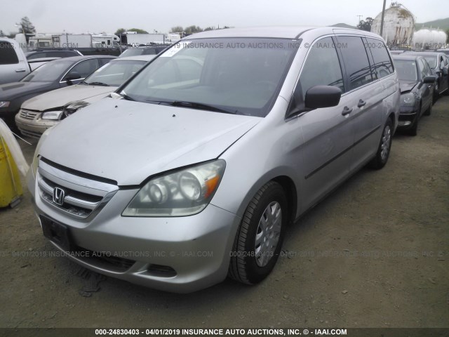 5FNRL38297B126133 - 2007 HONDA ODYSSEY LX GRAY photo 2