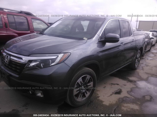 5FPYK2F64HB010491 - 2017 HONDA RIDGELINE RTL GRAY photo 2