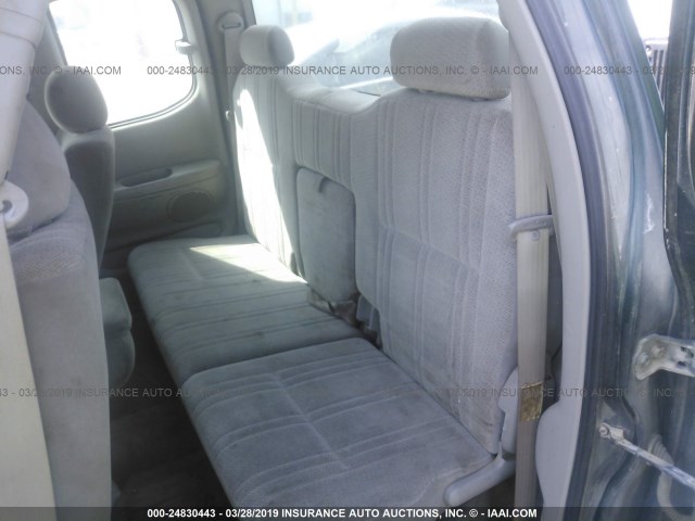 5TBRN3414YS006754 - 2000 TOYOTA TUNDRA ACCESS CAB SR5 GREEN photo 8
