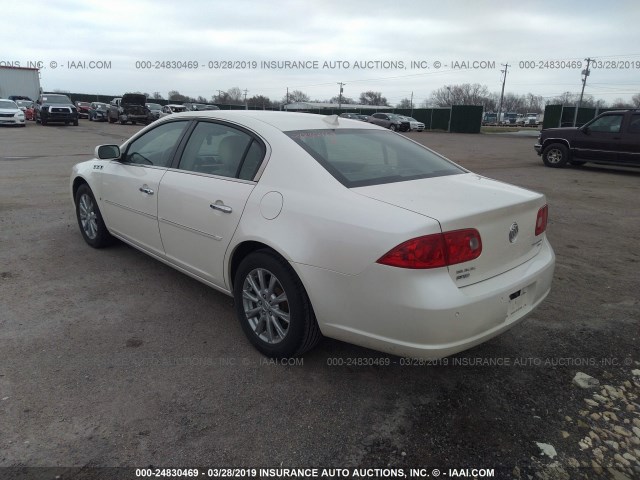 1G4HD57M09U130407 - 2009 BUICK LUCERNE CXL WHITE photo 3