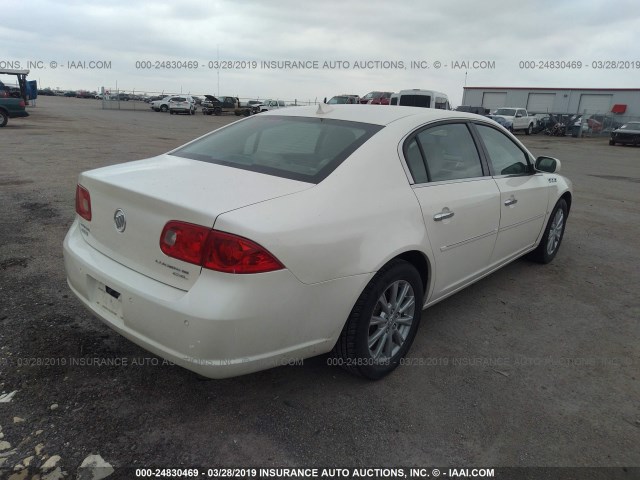 1G4HD57M09U130407 - 2009 BUICK LUCERNE CXL WHITE photo 4