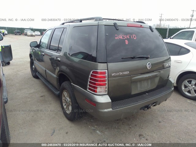 4M2ZU86W52ZJ14316 - 2002 MERCURY MOUNTAINEER  GREEN photo 3