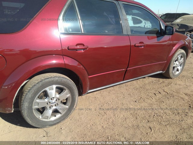 1FMDK03116GA45220 - 2006 FORD FREESTYLE LIMITED MAROON photo 6