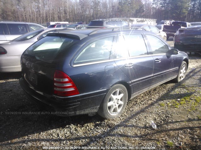 WDBRH64J72F193235 - 2002 MERCEDES-BENZ C 320 BLUE photo 4