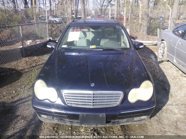 WDBRH64J72F193235 - 2002 MERCEDES-BENZ C 320 BLUE photo 6