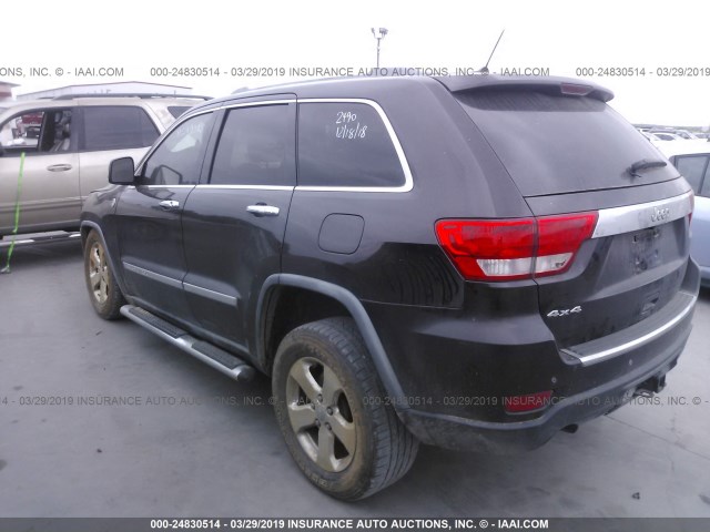 1J4RR6GT4BC643575 - 2011 JEEP GRAND CHEROKEE OVERLAND BLACK photo 3