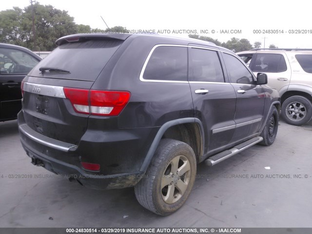 1J4RR6GT4BC643575 - 2011 JEEP GRAND CHEROKEE OVERLAND BLACK photo 4