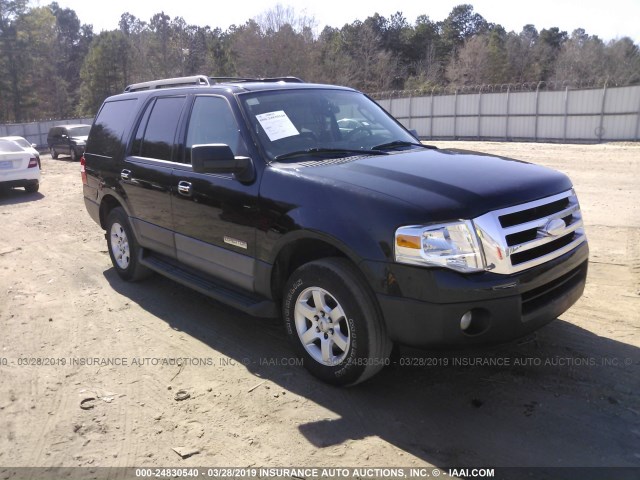 1FMFU15547LA43611 - 2007 FORD EXPEDITION XLT BLACK photo 1