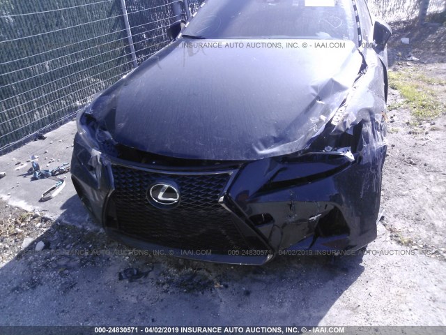 JTHBA1D27H5043402 - 2017 LEXUS IS BLACK photo 6