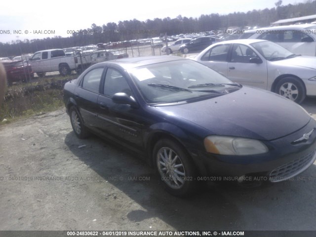 1C3EL56U21N656147 - 2001 CHRYSLER SEBRING LXI Dark Blue photo 1