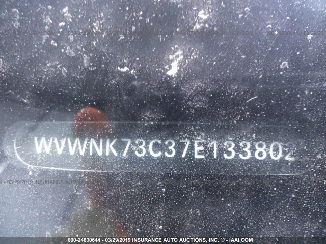 WVWNK73C37E133802 - 2007 VOLKSWAGEN PASSAT 2.0T GRAY photo 9