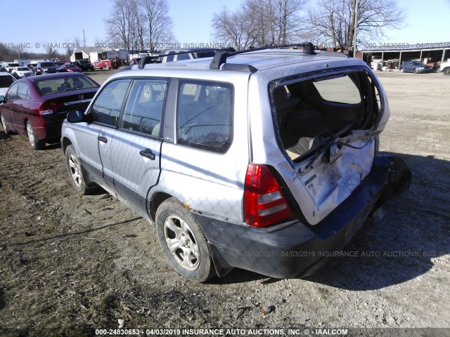 JF1SG63643G763518 - 2003 SUBARU FORESTER 2.5X SILVER photo 3