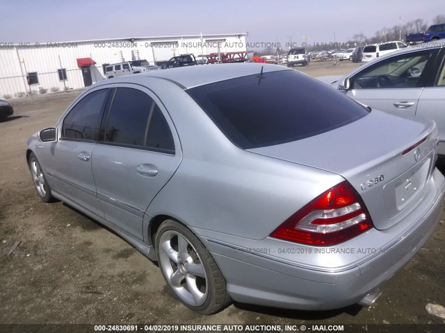 WDBRF52H06F827880 - 2006 MERCEDES-BENZ C GENERATION 2006 230 BLUE photo 3