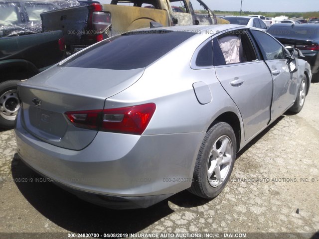1G1ZB5ST4GF196000 - 2016 CHEVROLET MALIBU LS SILVER photo 4
