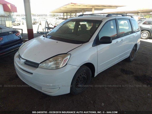 5TDZA23C64S149814 - 2004 TOYOTA SIENNA CE/LE WHITE photo 2