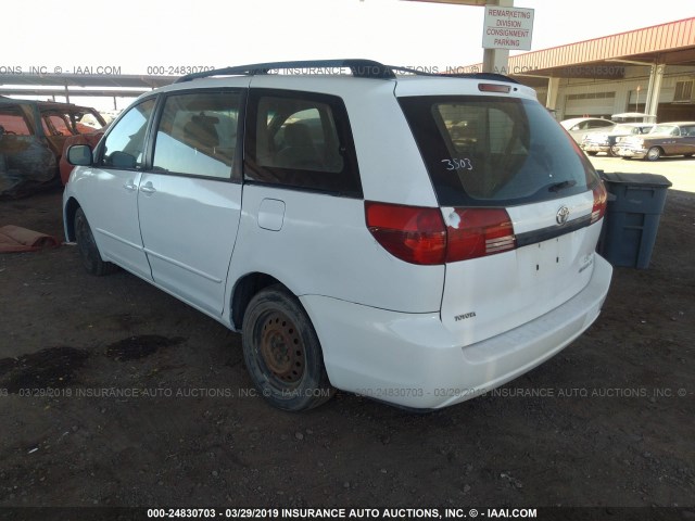 5TDZA23C64S149814 - 2004 TOYOTA SIENNA CE/LE WHITE photo 3