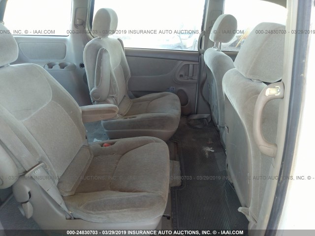 5TDZA23C64S149814 - 2004 TOYOTA SIENNA CE/LE WHITE photo 8