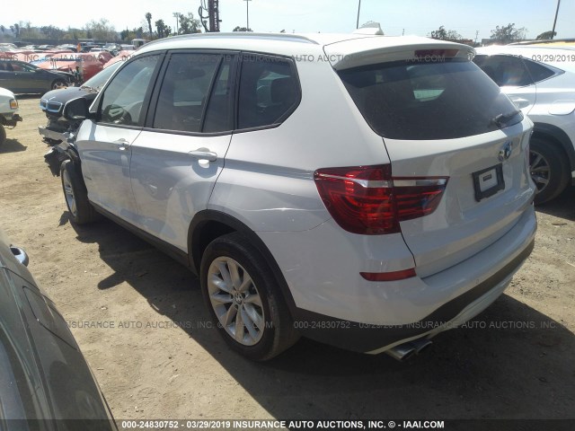 5UXWZ7C50H0U46563 - 2017 BMW X3 SDRIVE28I WHITE photo 3