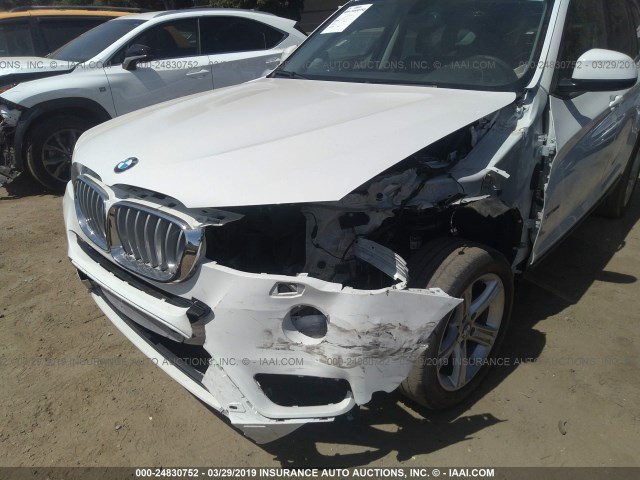 5UXWZ7C50H0U46563 - 2017 BMW X3 SDRIVE28I WHITE photo 6