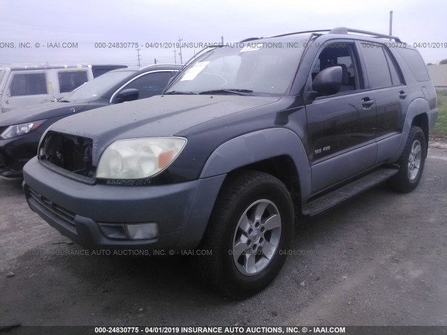 JTEBT14R030004161 - 2003 TOYOTA 4RUNNER SR5/SPORT BLACK photo 2