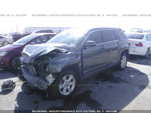 2GKALMEK5D6210821 - 2013 GMC TERRAIN SLE GRAY photo 2