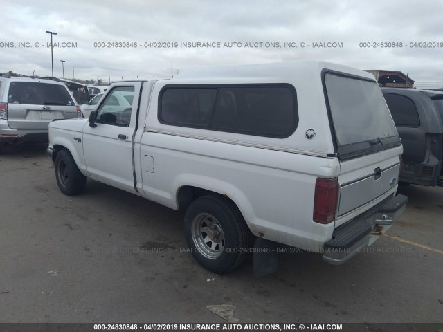 1FTCR10A6NUD49312 - 1992 FORD RANGER WHITE photo 3