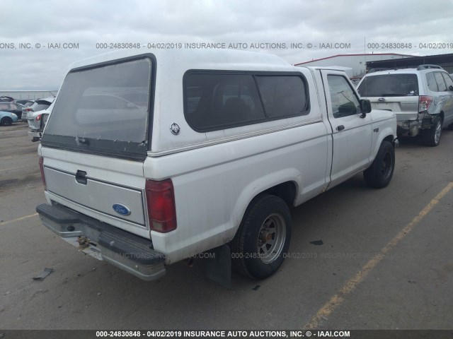 1FTCR10A6NUD49312 - 1992 FORD RANGER WHITE photo 4