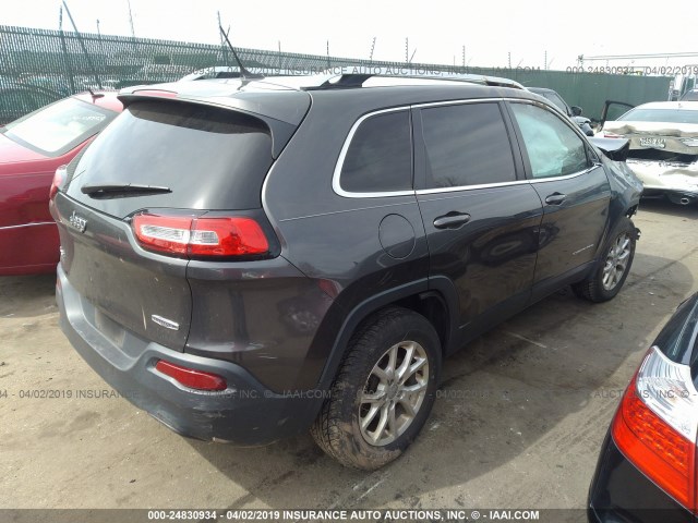 1C4PJMCB8EW191686 - 2014 JEEP CHEROKEE LATITUDE GRAY photo 4