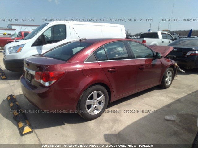 1G1PE5SB0G7170610 - 2016 CHEVROLET CRUZE LIMITED LT MAROON photo 4