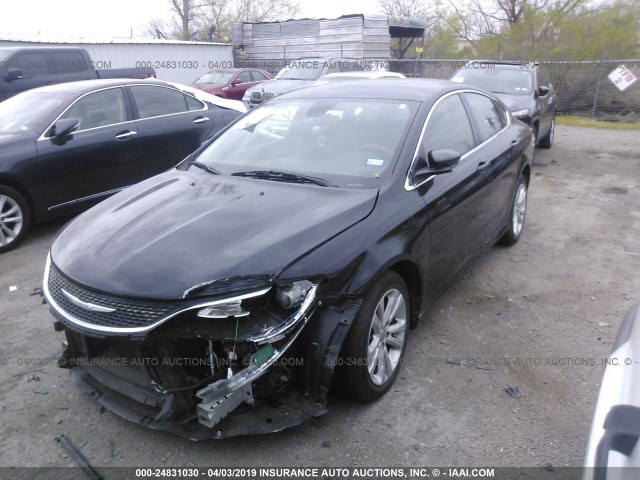 1C3CCCAB2FN577456 - 2015 CHRYSLER 200 LIMITED BLACK photo 2