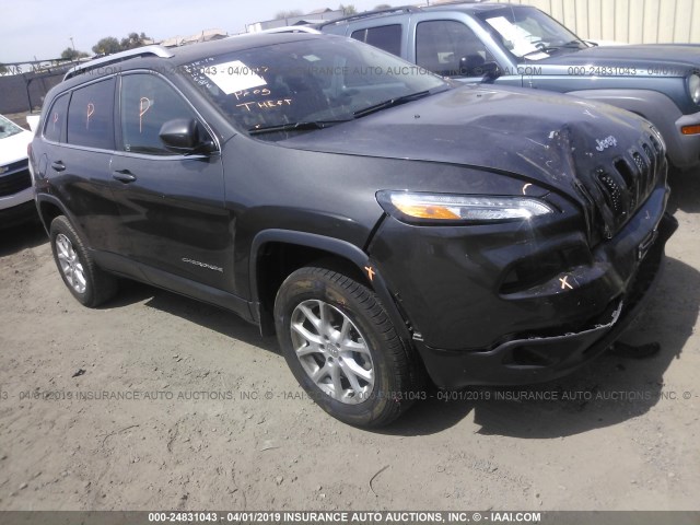 1C4PJMCS5EW220187 - 2014 JEEP CHEROKEE LATITUDE GRAY photo 1