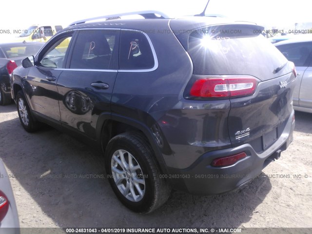 1C4PJMCS5EW220187 - 2014 JEEP CHEROKEE LATITUDE GRAY photo 3