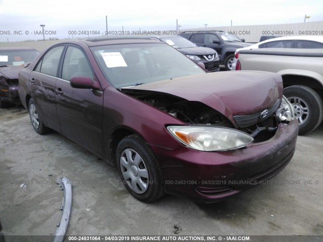 4T1BE30K32U075814 - 2002 TOYOTA CAMRY LE/XLE/SE RED photo 1