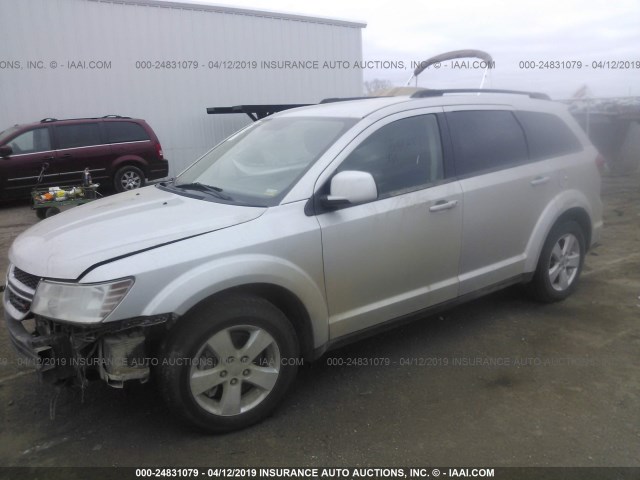 3C4PDCBB1CT353745 - 2012 DODGE JOURNEY SXT SILVER photo 2