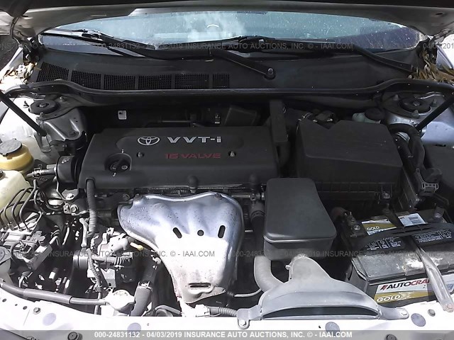 4T1BE46K68U254533 - 2008 TOYOTA CAMRY CE/LE/XLE/SE SILVER photo 10