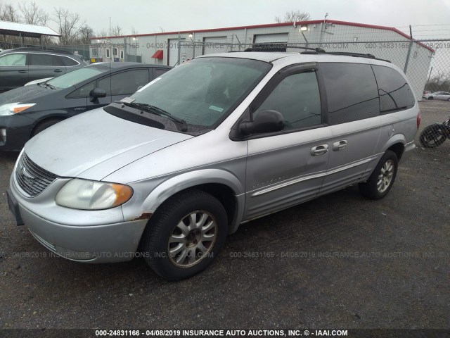 2C4GP54L41R372508 - 2001 CHRYSLER TOWN & COUNTRY LXI SILVER photo 2