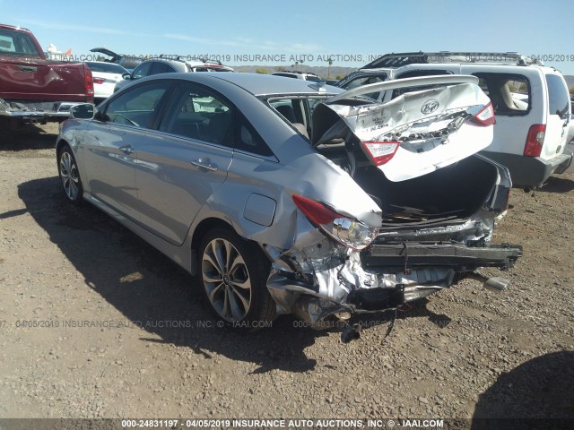 5NPEC4AC1EH880603 - 2014 HYUNDAI SONATA SE/LIMITED SILVER photo 3