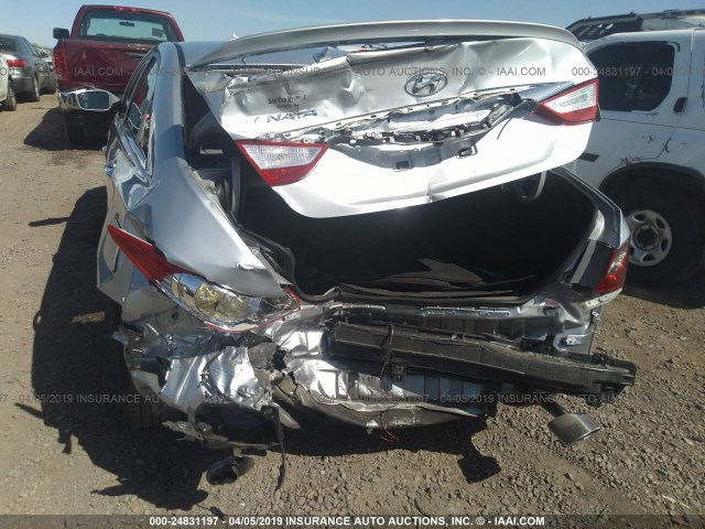 5NPEC4AC1EH880603 - 2014 HYUNDAI SONATA SE/LIMITED SILVER photo 6