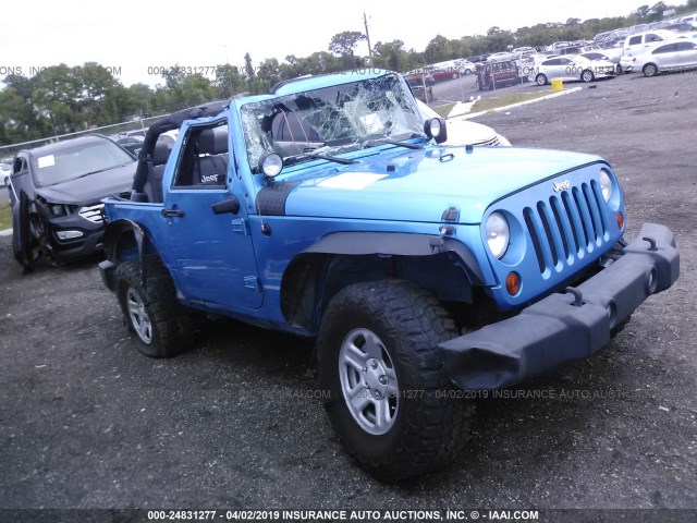 1J4AA2D10AL112730 - 2010 JEEP WRANGLER SPORT BLUE photo 1