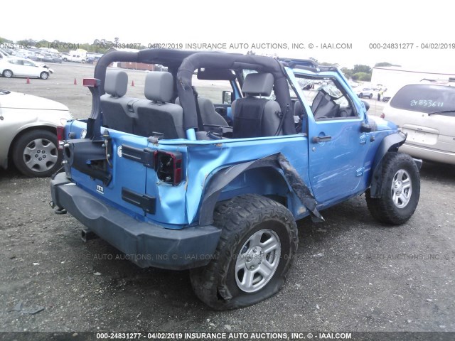 1J4AA2D10AL112730 - 2010 JEEP WRANGLER SPORT BLUE photo 4