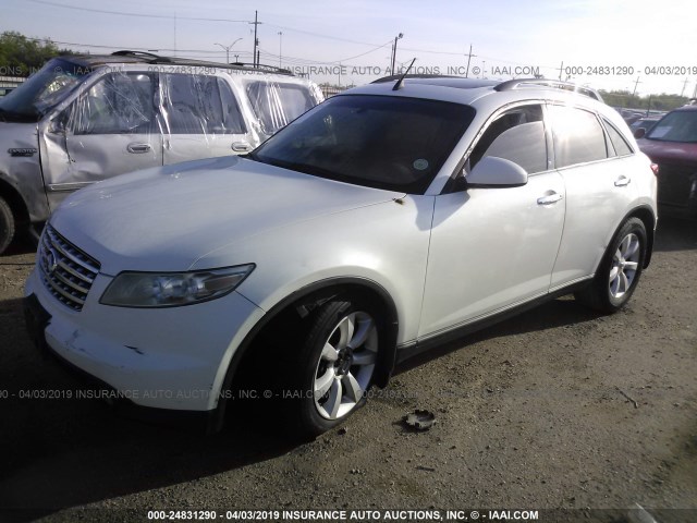 JNRAS08W84X211659 - 2004 INFINITI FX35 WHITE photo 2