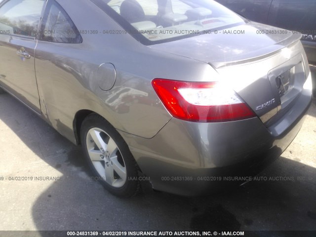 2HGFG129X8H573732 - 2008 HONDA CIVIC EXL GRAY photo 6