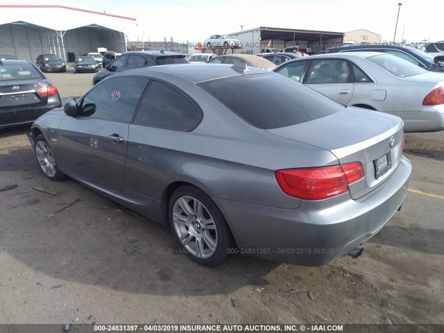 WBAKF9C57CE859447 - 2012 BMW 335 XI GRAY photo 3