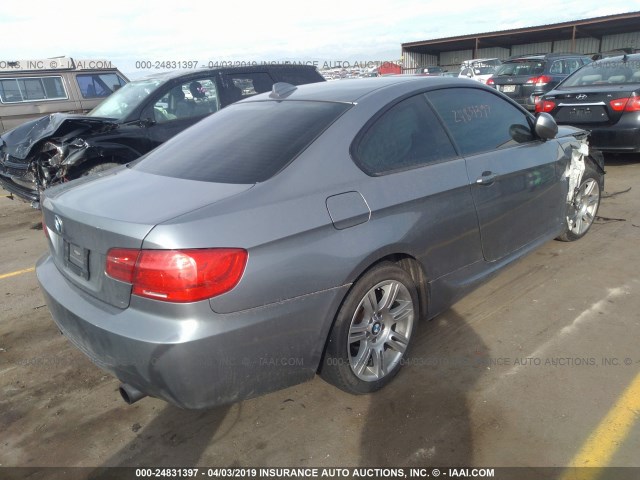 WBAKF9C57CE859447 - 2012 BMW 335 XI GRAY photo 4