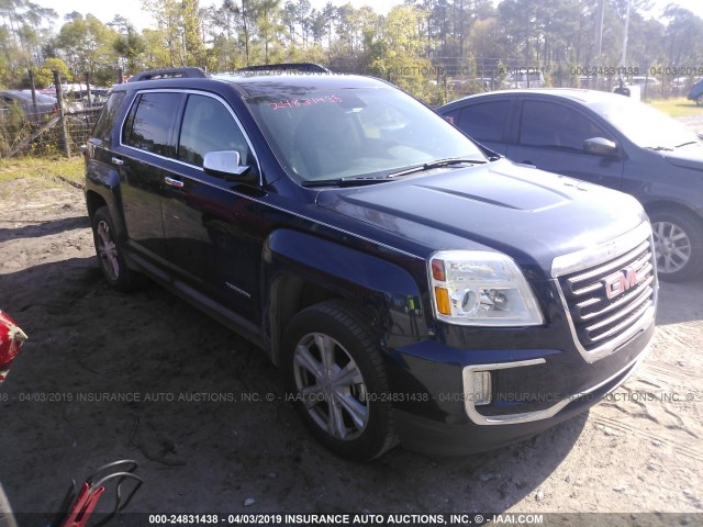 2GKALNEK4G6121106 - 2016 GMC TERRAIN SLE Dark Blue photo 1