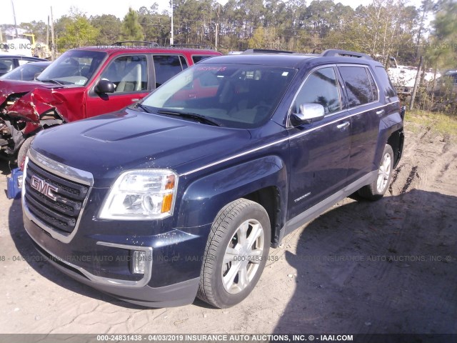 2GKALNEK4G6121106 - 2016 GMC TERRAIN SLE Dark Blue photo 2