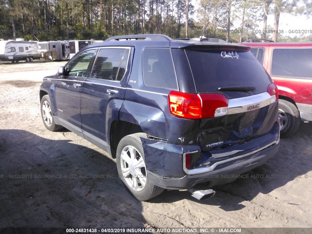 2GKALNEK4G6121106 - 2016 GMC TERRAIN SLE Dark Blue photo 3