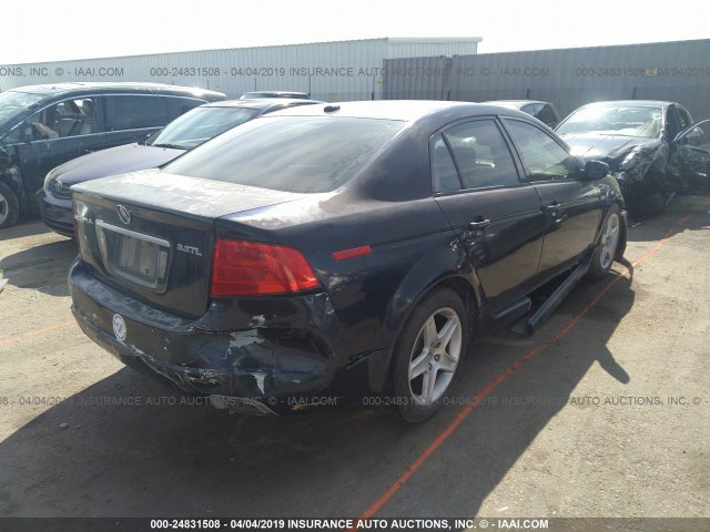 19UUA66264A027943 - 2004 ACURA TL BLUE photo 4